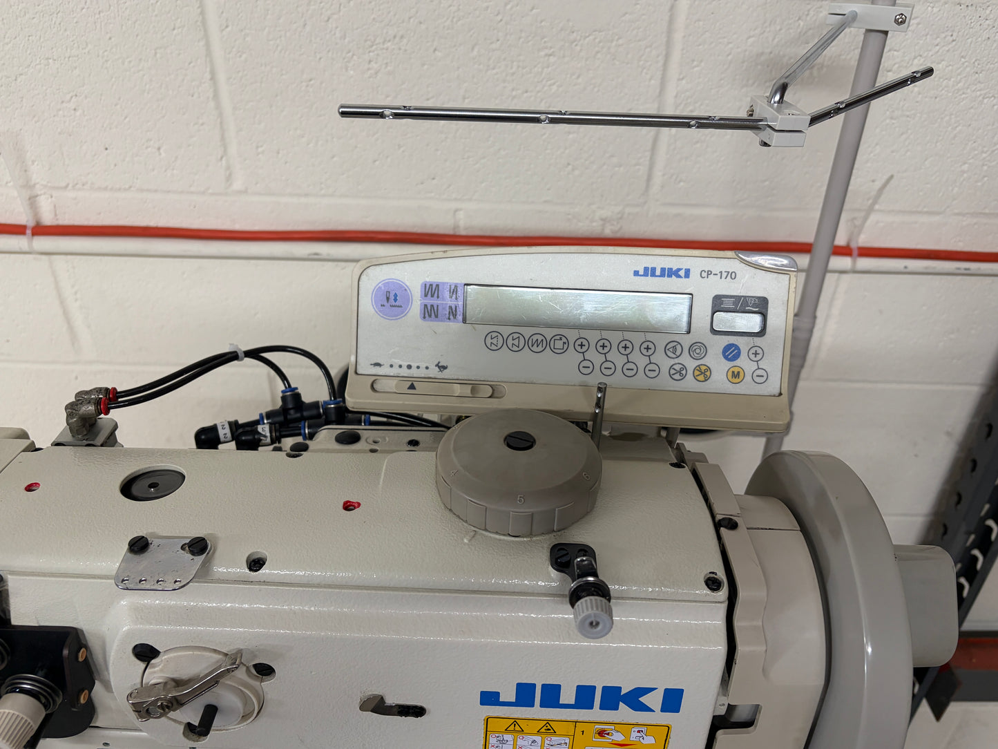 Pre-owned JUKI PLC 1760 Double Needle Post-Bed Walking Foot sewing Machine