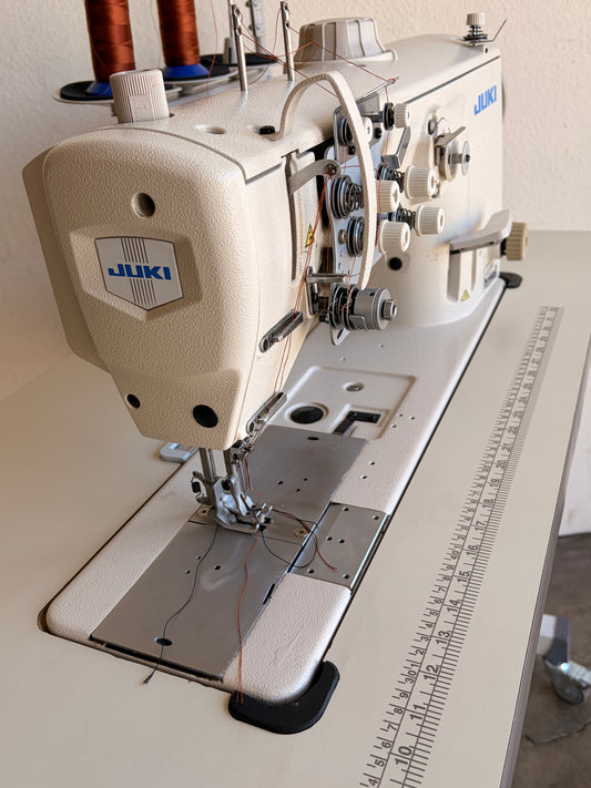 Pre-owned JUKI LU-2860 Double Needle Walking Foot Sewing Machine