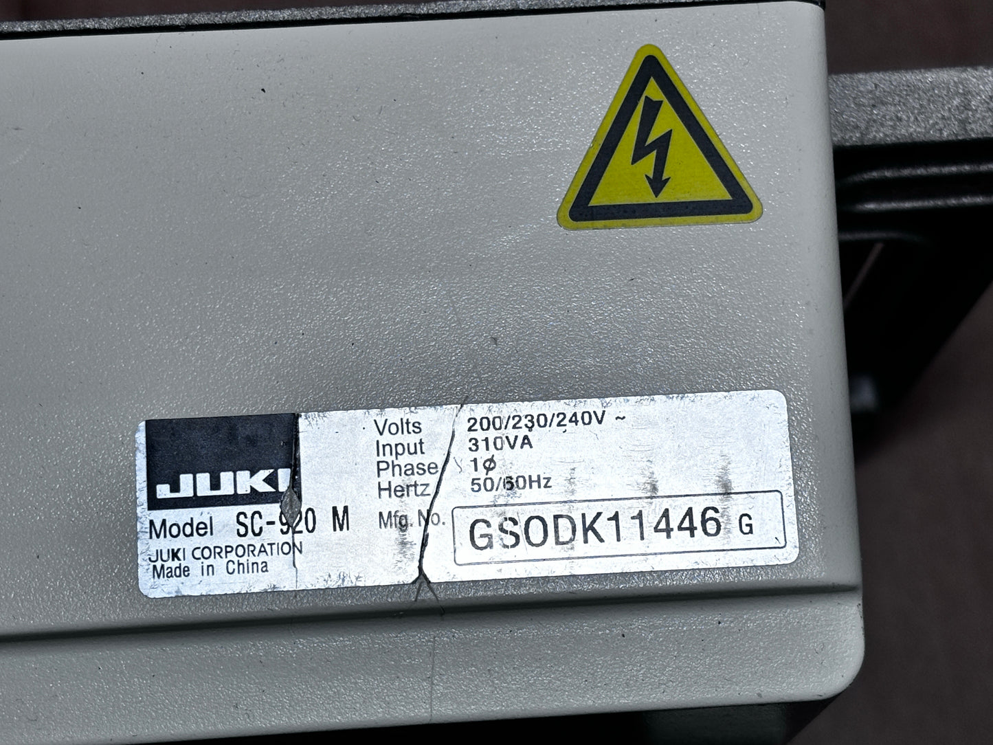 Juki SC920 Used Complete Motor set -- Single phase 110V