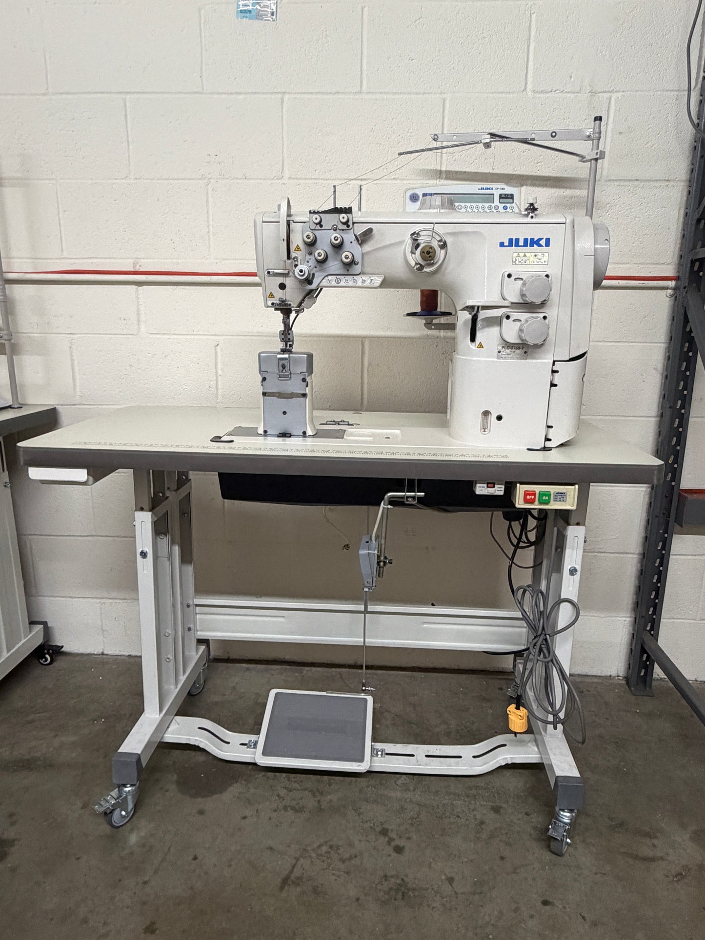 Pre-owned JUKI PLC 2760-7 Double Needle Post-Bed Walking Foot sewing Machine