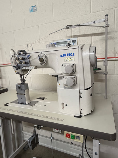 Pre-owned JUKI PLC 2760-7 Double Needle Post-Bed Walking Foot sewing Machine