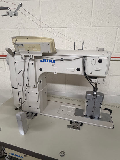 Pre-owned JUKI PLC 2760-7 Double Needle Post-Bed Walking Foot sewing Machine