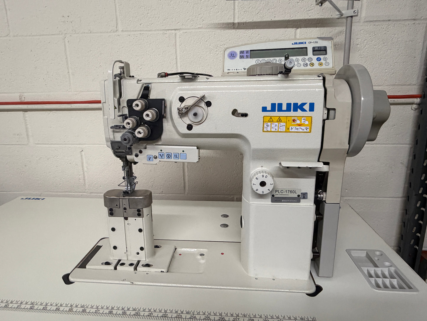 Pre-owned JUKI PLC 1760 Double Needle Post-Bed Walking Foot sewing Machine