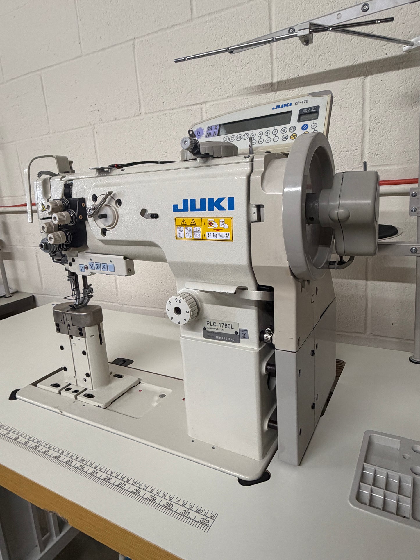 Pre-owned JUKI PLC 1760 Double Needle Post-Bed Walking Foot sewing Machine