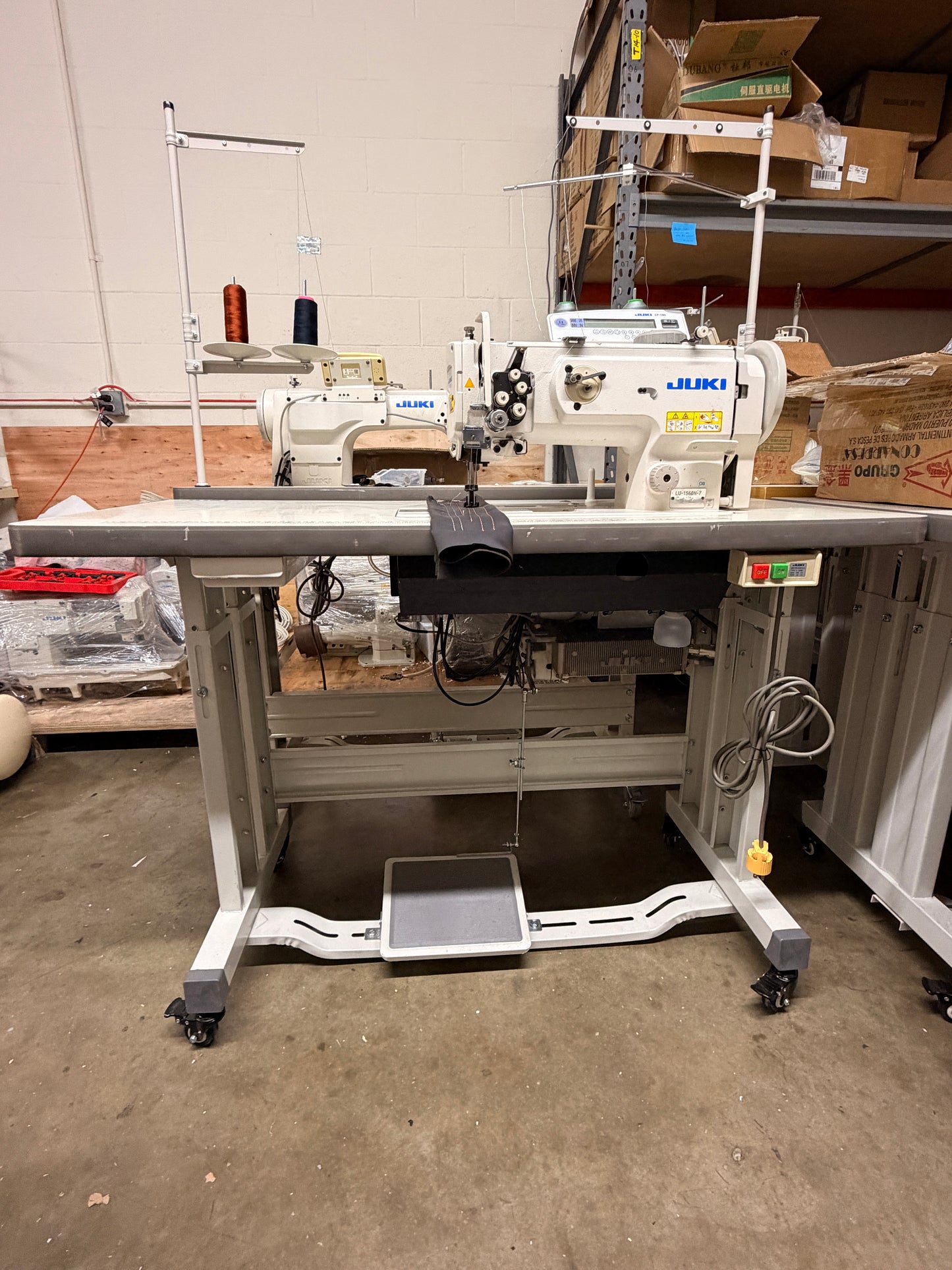 Pre-owned Juki LU-1560N-7 2 Needles Fully Automatic Walking Foot Sewing Machine