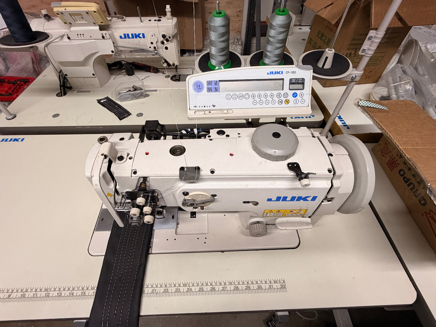 Pre-owned Juki LU-1560N-7 2 Needles Fully Automatic Walking Foot Sewing Machine