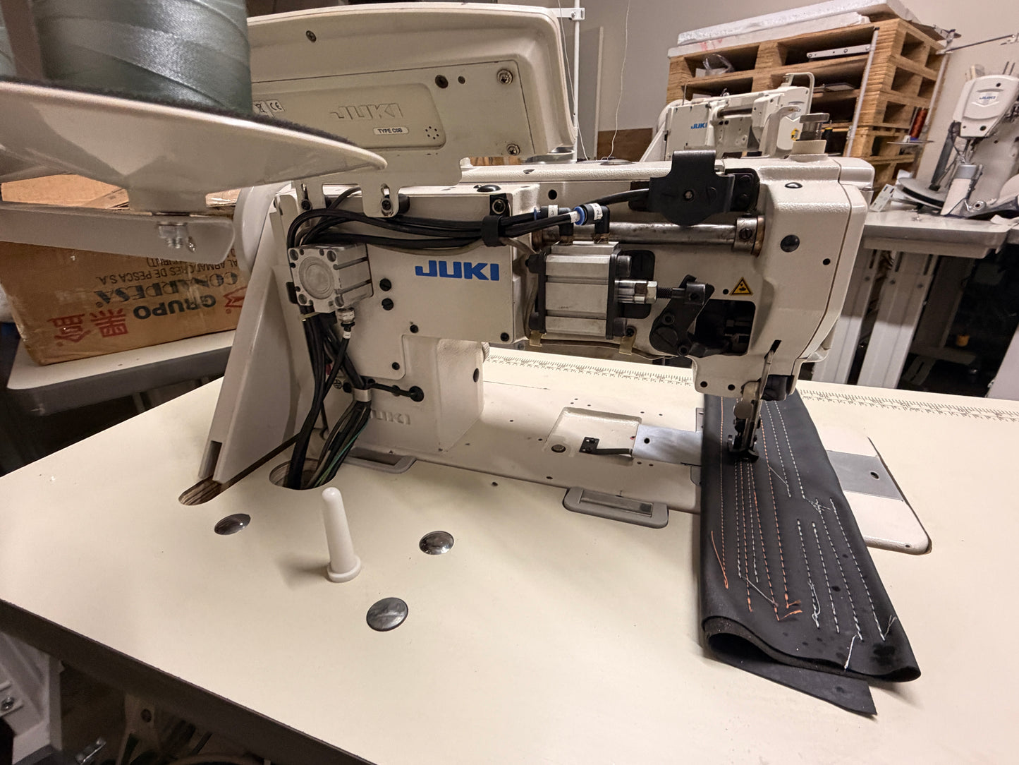 Pre-owned Juki LU-1560N-7 2 Needles Fully Automatic Walking Foot Sewing Machine