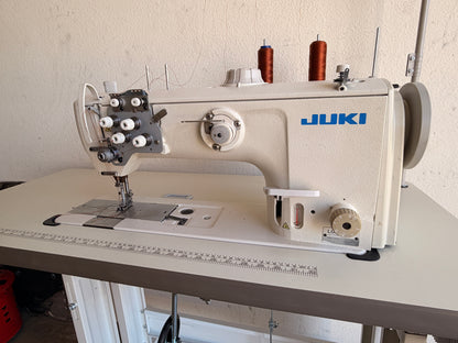 Pre-owned JUKI LU-2860 Double Needle Walking Foot Sewing Machine