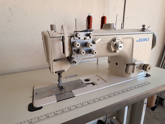 Pre-owned JUKI LU-2860 Double Needle Walking Foot Sewing Machine