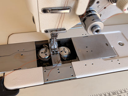 Pre-owned JUKI LU-2860 Double Needle Walking Foot Sewing Machine