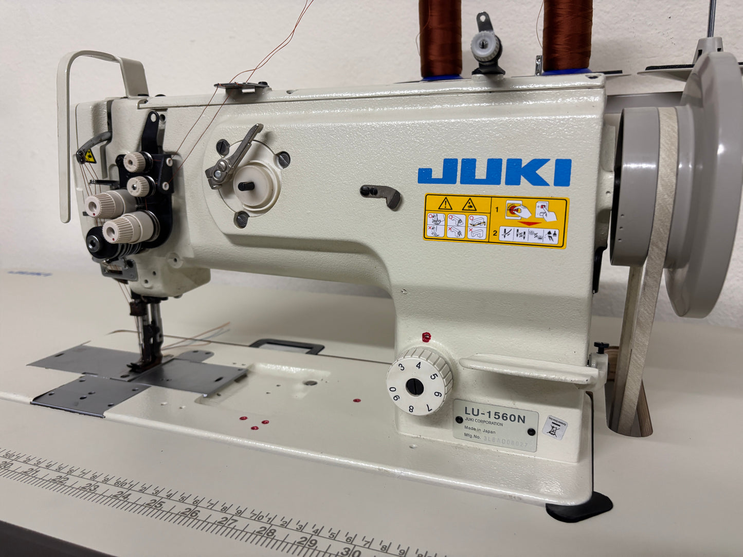 Pre-owned JUKI LU-1560N 2 Needle Walking foot industrial Sewing Machine